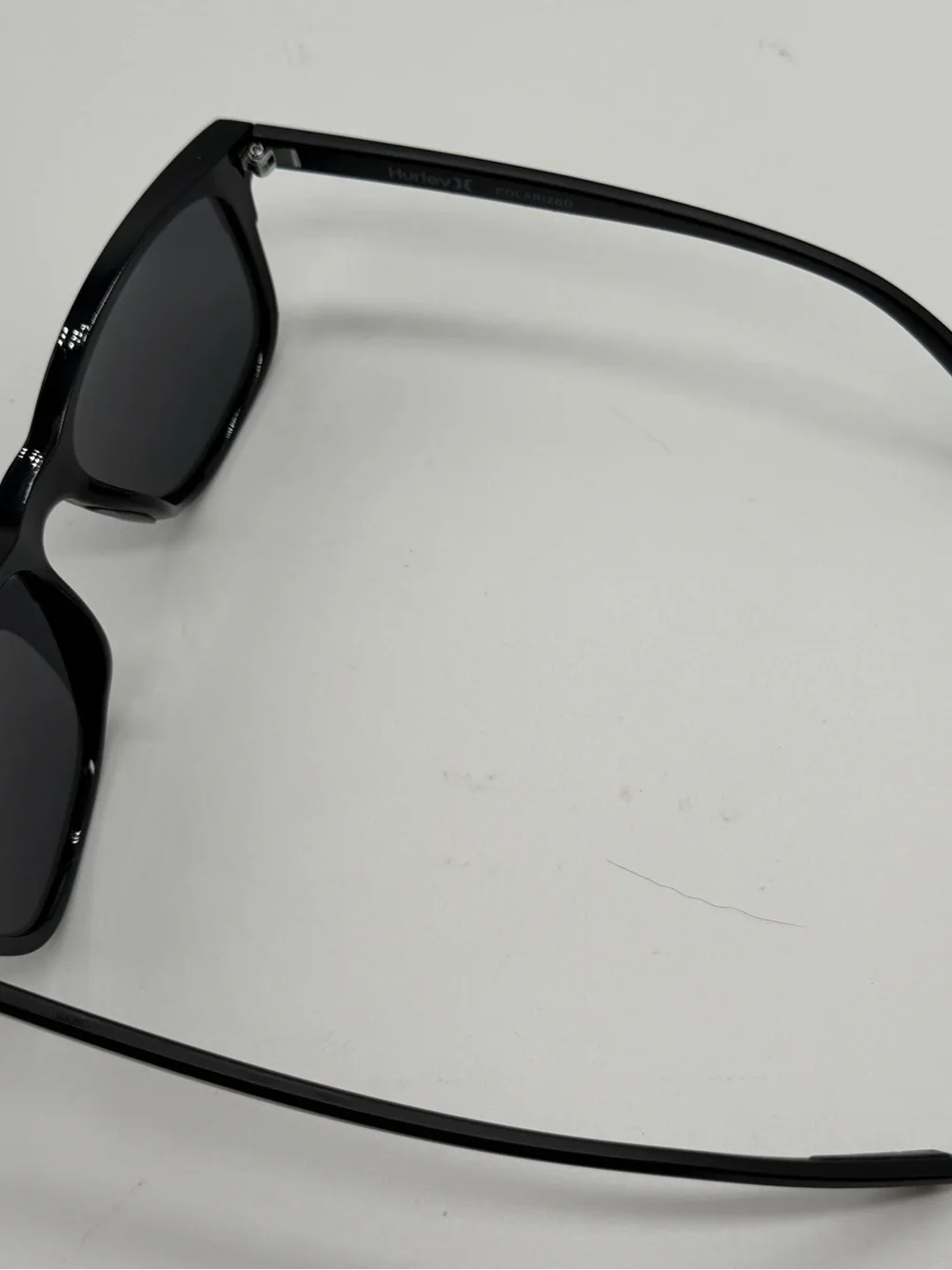Hurley Matte Black Rectangular Sunglasses